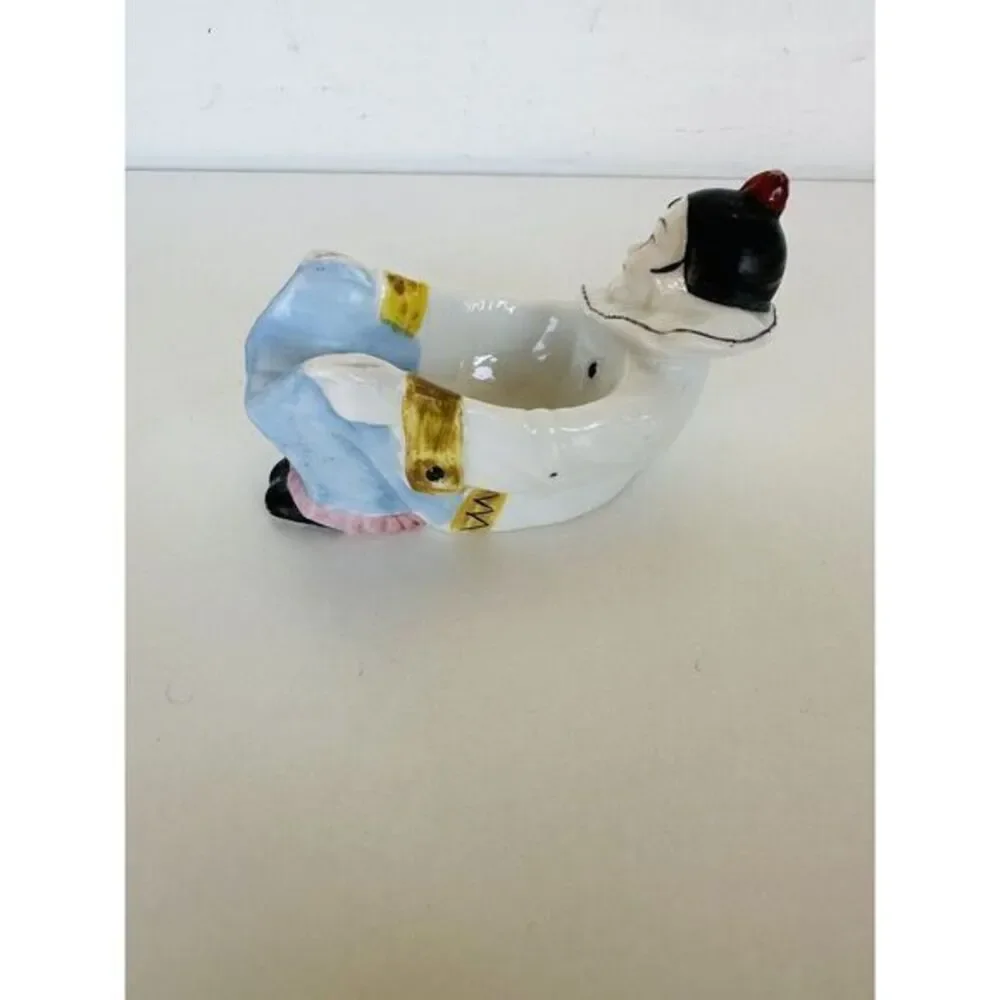 Vintage porcelain Pierrot Clown Pipe Rest/Holder Made by Sitzendorf‎ of Germany